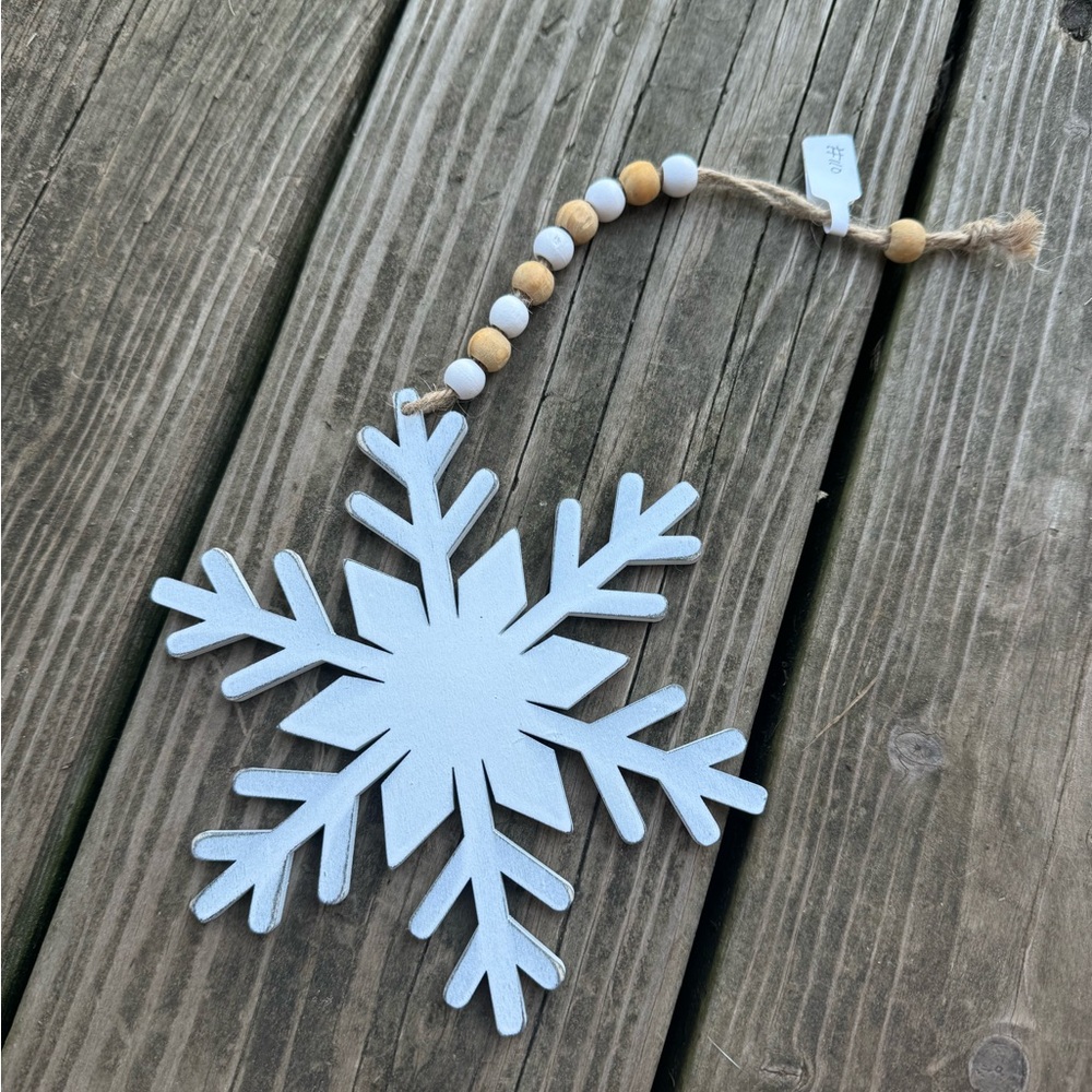 Wooden Snowflake Ornament